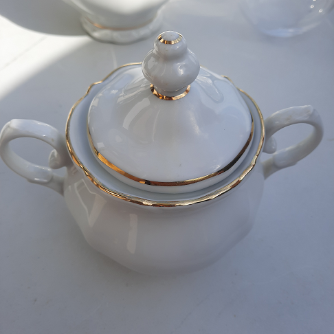 pot à sucre blanc