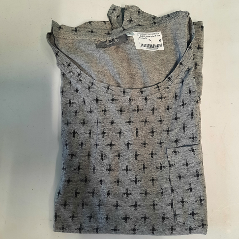 T-SHIRT  motif gris et noir Yessica TS