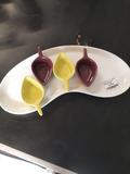 Plateau apéro avec 4 coupelles feuilles