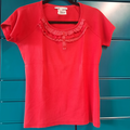 t shirt rouge volant t40