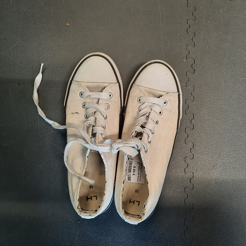 paire. basket toile blanche T38