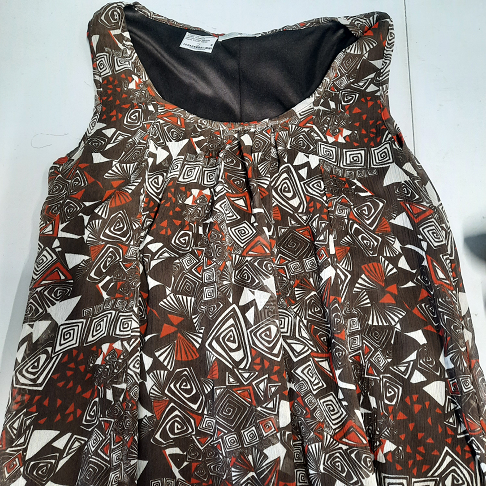 -ROBE TUNIQUE marron/rouge blanche Cache Cache T38/40