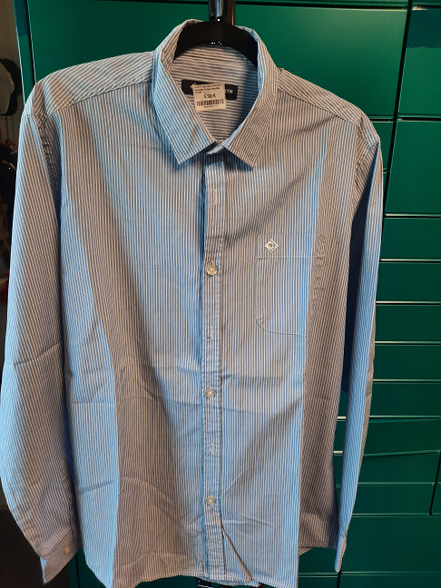 chemise H rayé bleu/blc T41/42