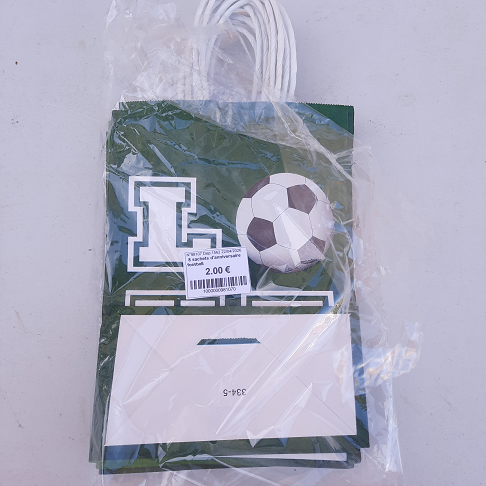 8 sachets d'anniversaire football