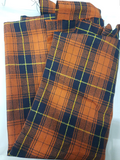 Tissus écossais rouille /noir