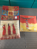 3 assiettes déco senegal