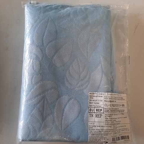 tissus ameublt bleu ciel