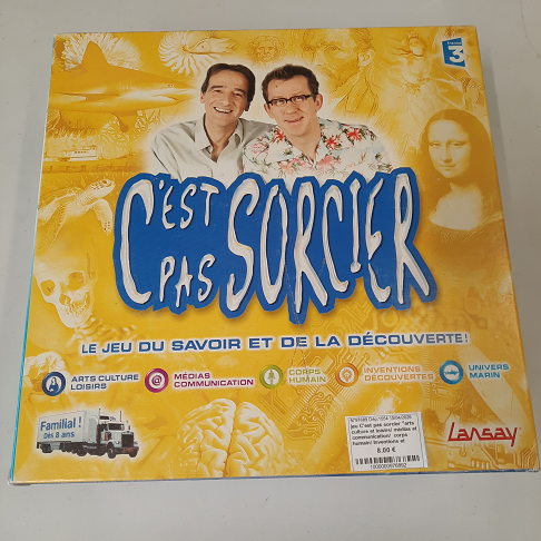 jeu C'est pas sorcier "arts culture et loisirs/ médias et communication/  corps humain/ Inventions et découvertes / univers marin" LANSAY