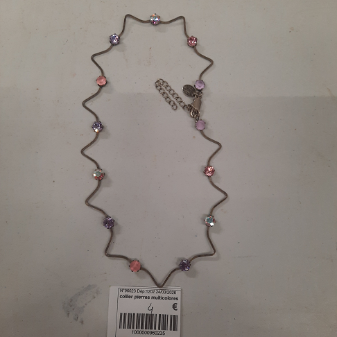 collier pierres multicolores