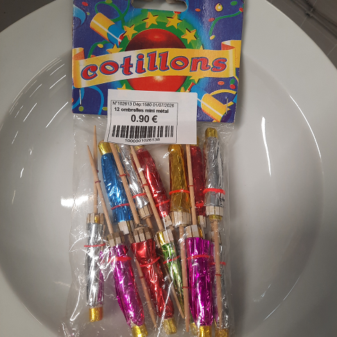 12 ombrelles mini métal