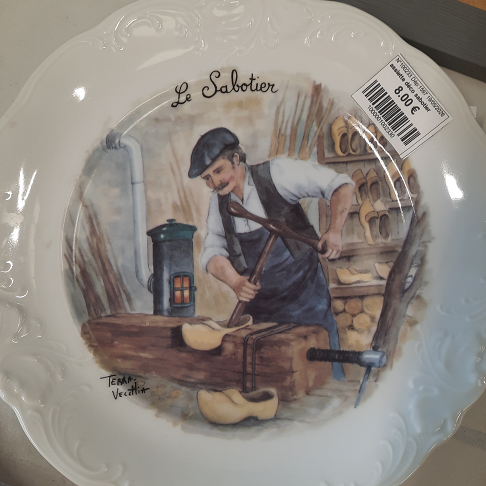 assiette déco sabotier
