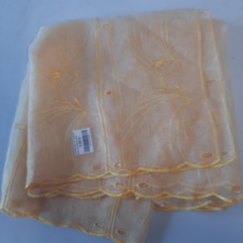 paire de rideaux jaune
