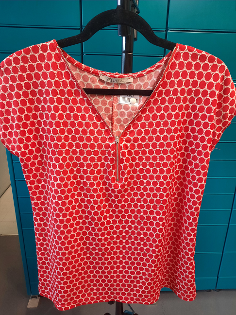 blouse à pois