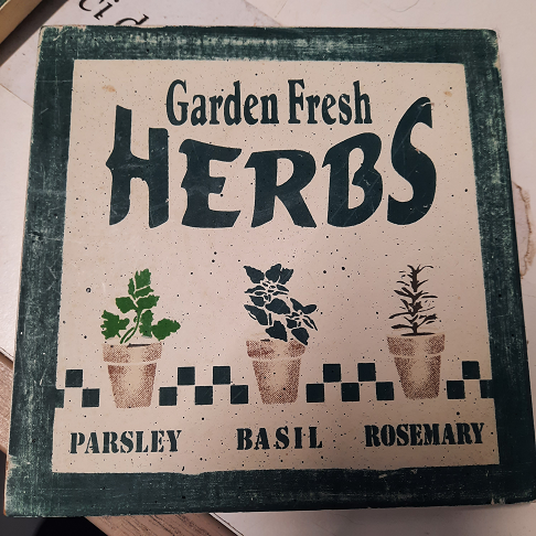 tableau déco 'herbes