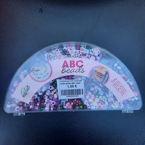 -boîte perles ABC roses