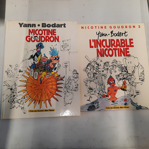lot de 2 bandes dessinées nicotine