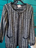 gilet long noir et blanc