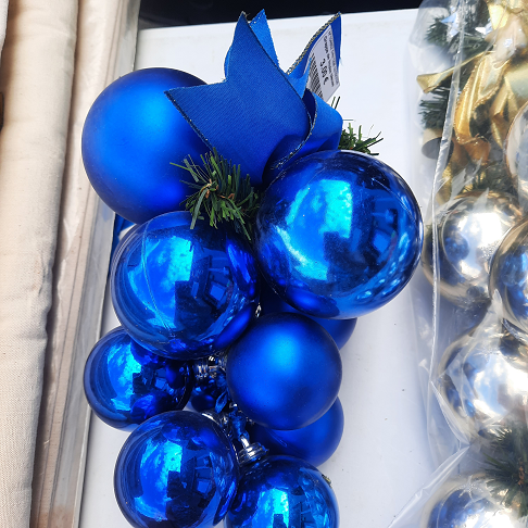 Grappe de boules bleues