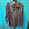 Chemise noire rayure rose taille XL