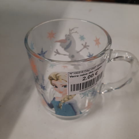 Verre reine des neiges :