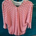 haut femme rose et blanc