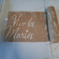 Chemin de table vive les mariés