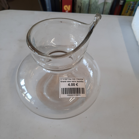 Grand vase verre Jacinthe