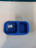 mangeoire double bleue chat/chien