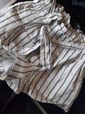 short blanc rayé