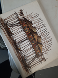 tableau Peinture sur toile Afrique signée sur support bois