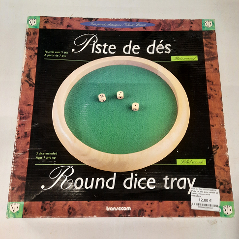 Piste de dés avec notice et 3 des , Neuve sous emballage jeu