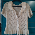 gilet col dentelle t40