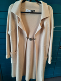 Manteau blanc cassé en laine bouillie , taille M/L