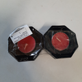 LOT DE 2 PETITS BOUGEOIRS noirs avec bougies