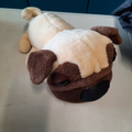 peluche chien beige ( carlin ) Big headz