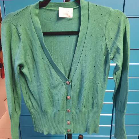 gilet vert ajouré T.S