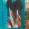 Robe noire et couleurs  Derhy T XL