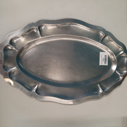:plat inox ovale