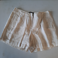 Short en lin blanc, T38,