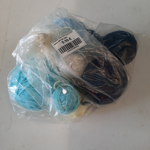 laine sac lot bleu