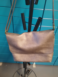 sac a main simili cuir gris argenté