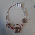 Collier argenté/ rouge