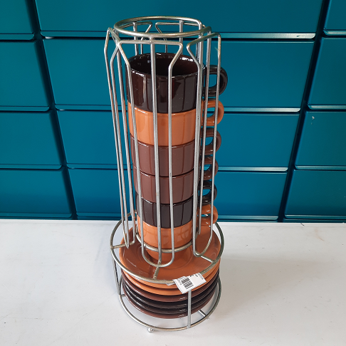 Lot de tasses marron