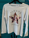 T-shirt blanc, Paillettes taille 13, 14 ans