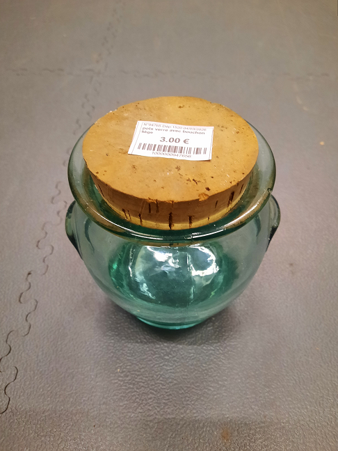 pots verre avec bouchon liège