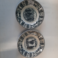 lot 2 assiettes J.Vieillard "les courses"