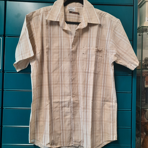chemisette beige carreaux t l homme