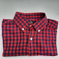 Chemise homme carreaux marine/rouge Tex s