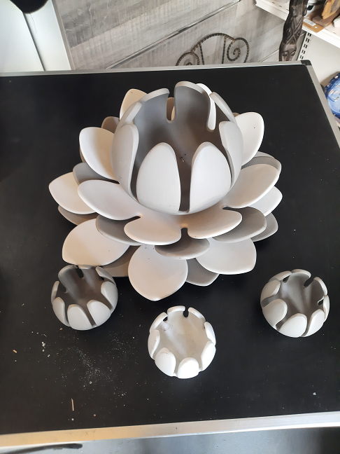 Lot photophores lotus 8 pièces
