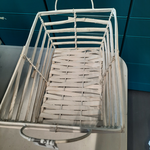 Panier bois blanc rectangle